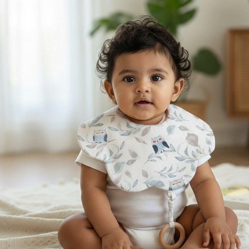 Little Blue Garden Bib