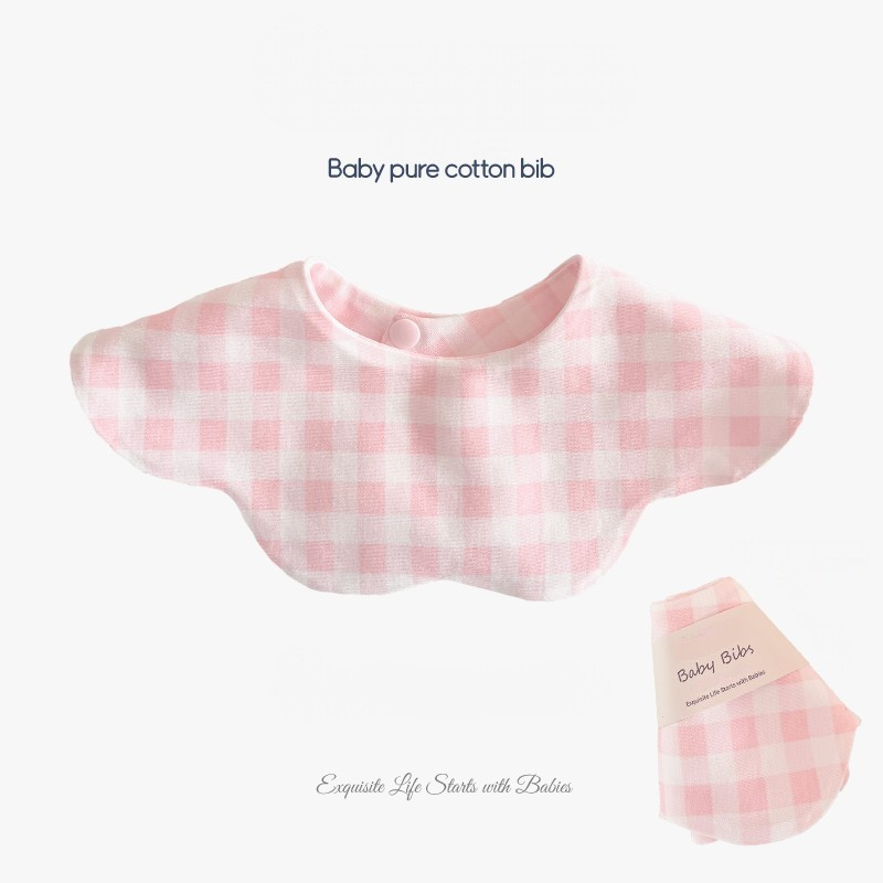 Peach Plaid Bib