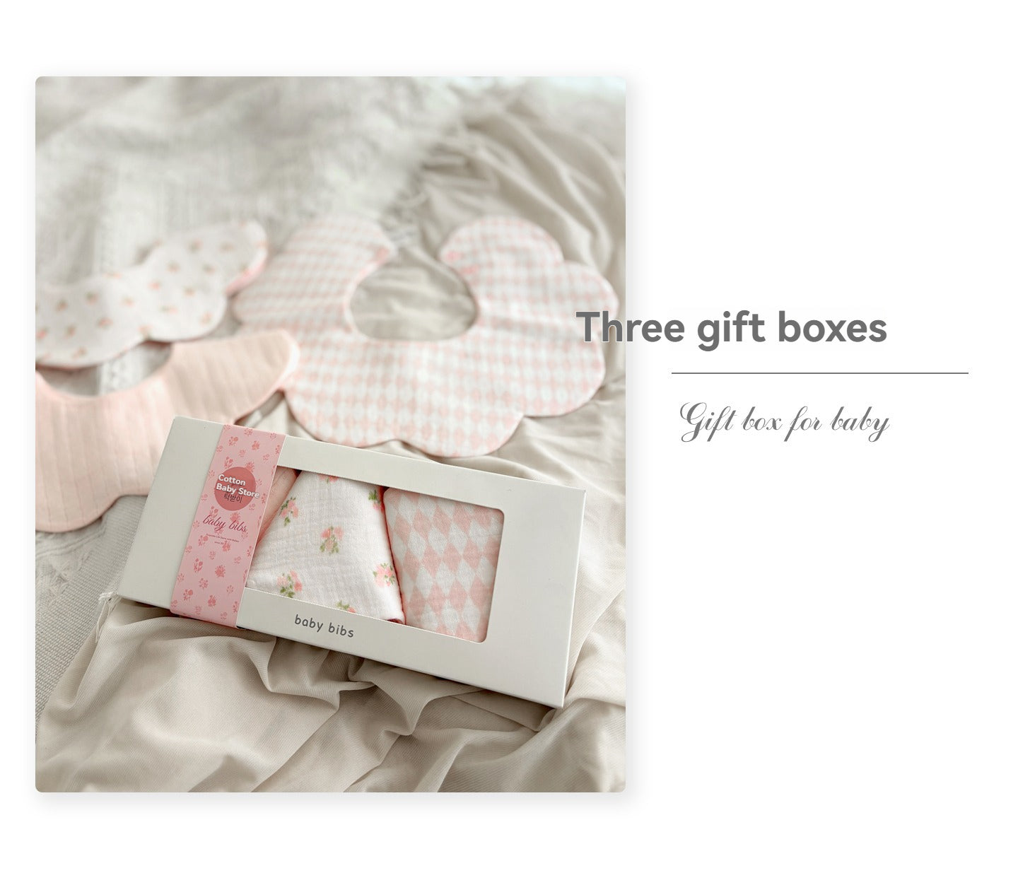 Blush Bunny Frill Bib Set Of 3