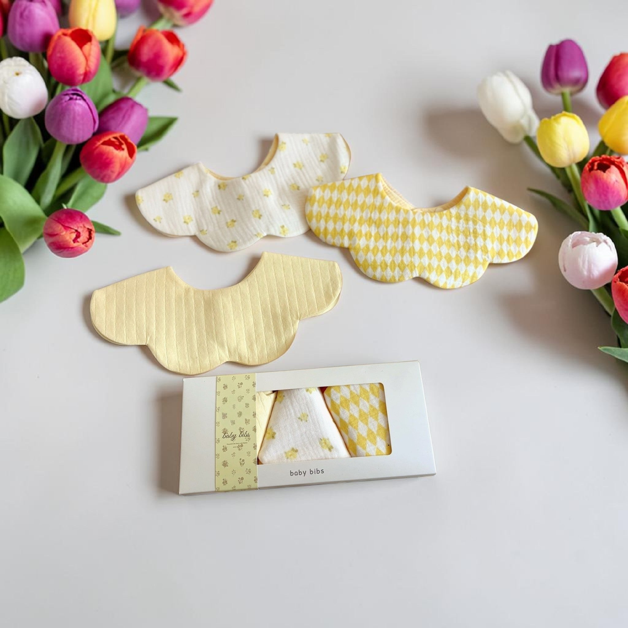 Sunshine Bow Bib Set Of 3