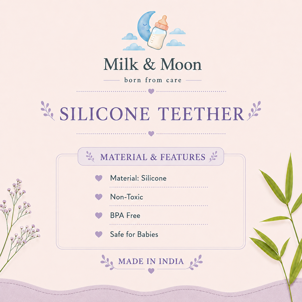 Silicone Baby Teether Toy - Sky Blue