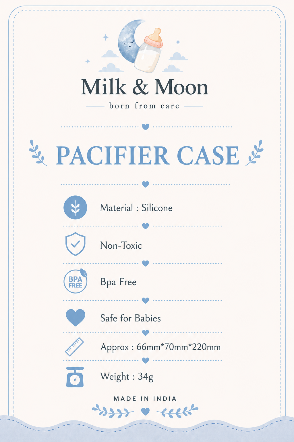 Baby Pacifier Storage Case - Pink