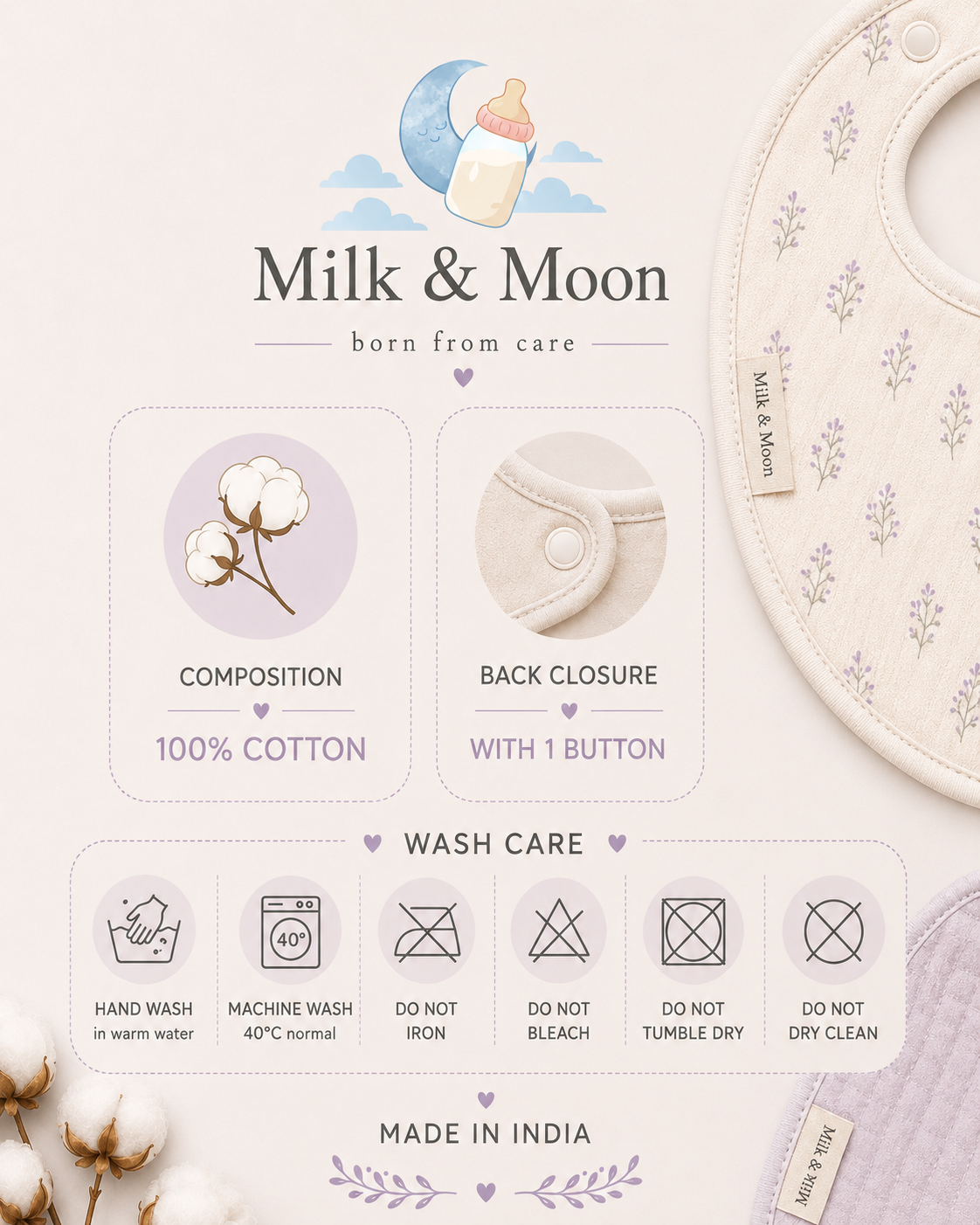 Wildflower Baby Bib