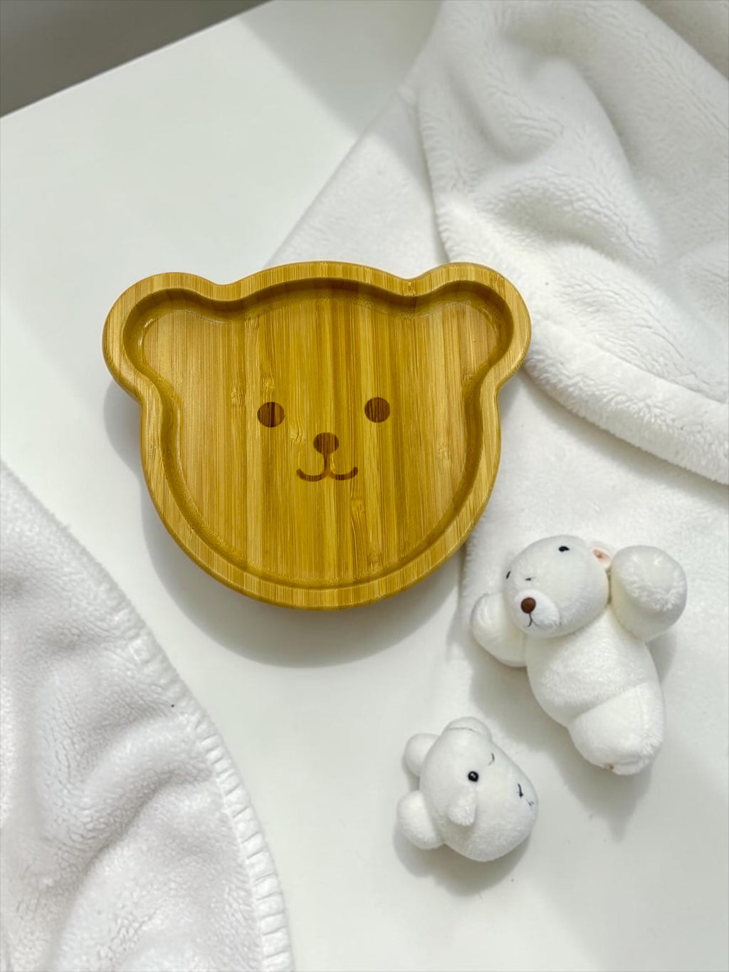Bamboo Teddy Bear Feeding Plate