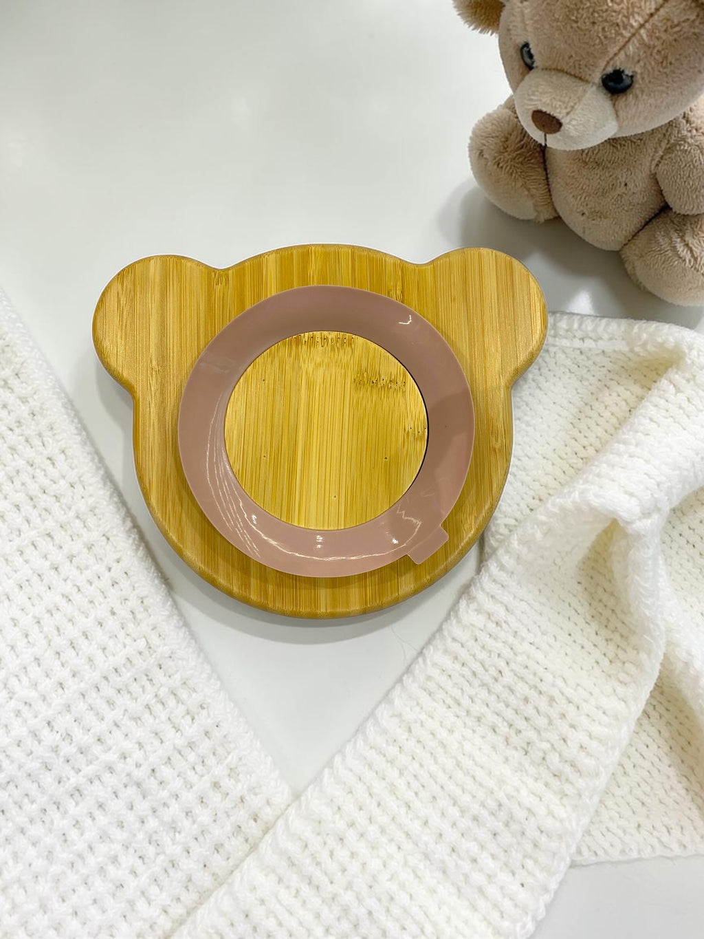 Bamboo Teddy Bear Feeding Plate