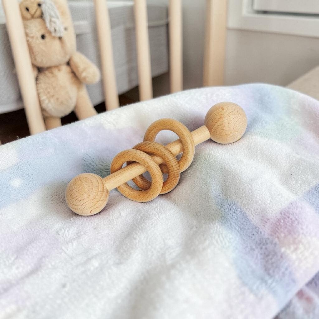 Wooden Baby Rattle Toy