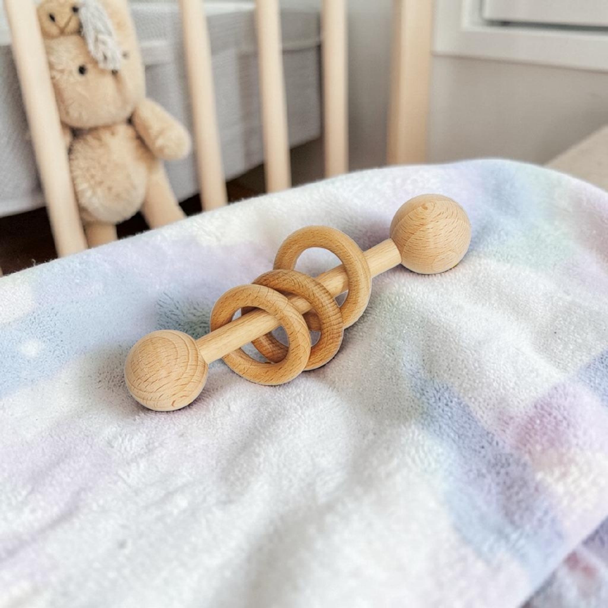 Wooden Baby Rattle Toy