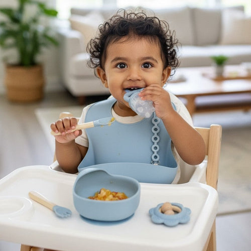 7-Piece Baby Feeding Essentials Set - Blue