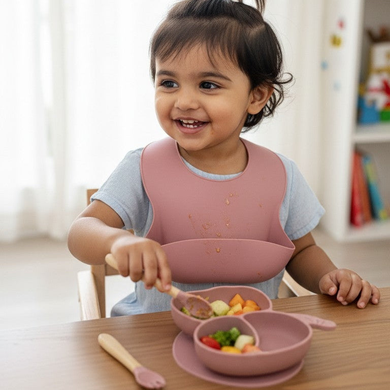 5-Piece Baby Feeding Essentials Set - Pink