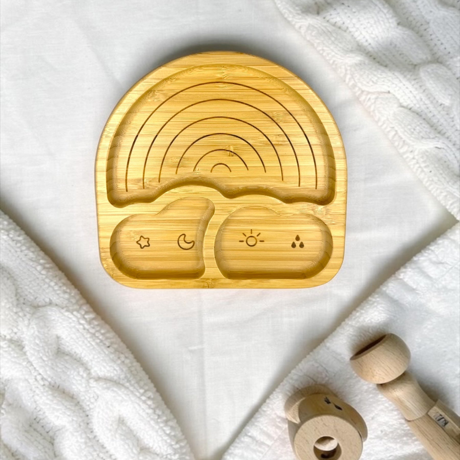 Bamboo Rainbow Feeding Plate