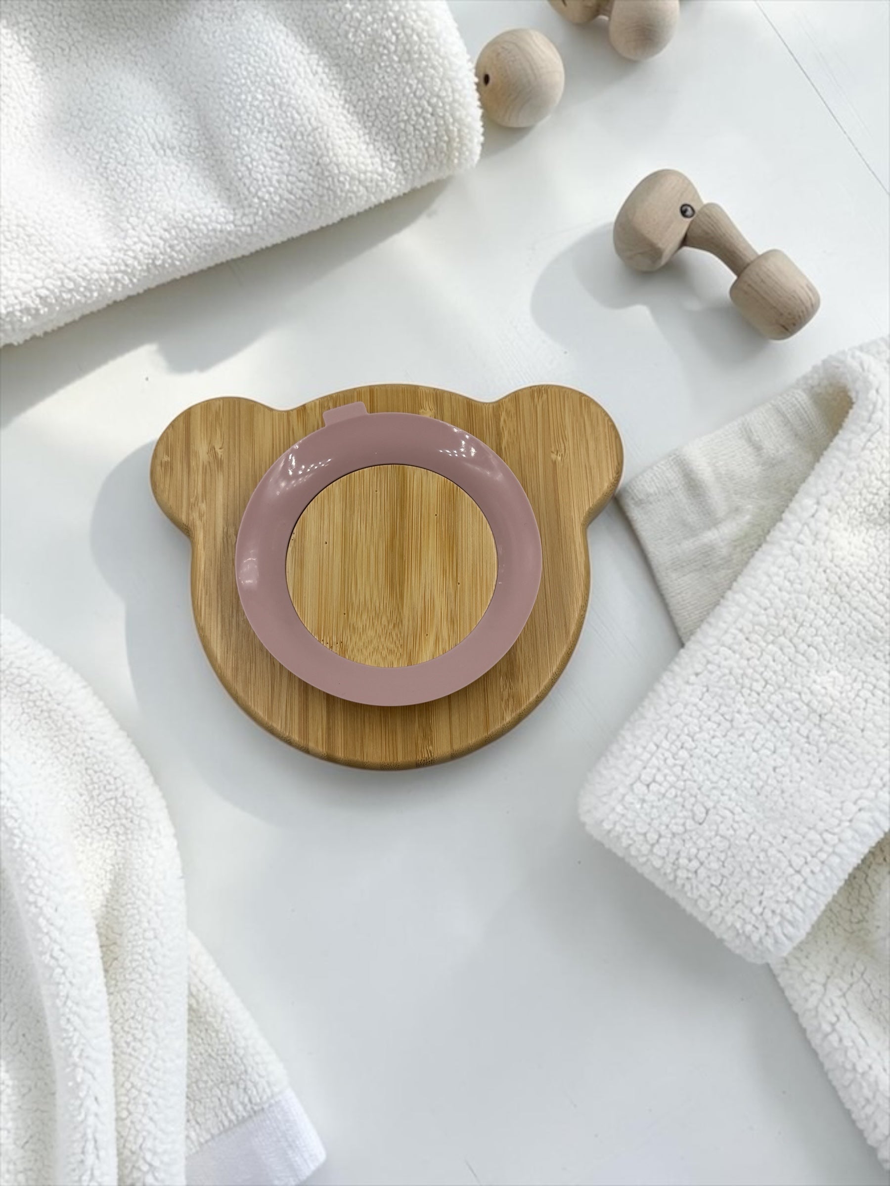 Bamboo Teddy Bear Feeding Plate