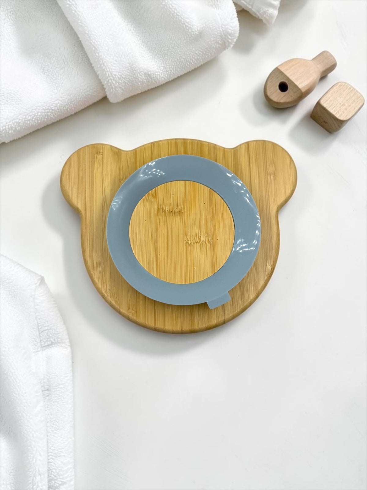 Bamboo Teddy Bear Feeding Plate