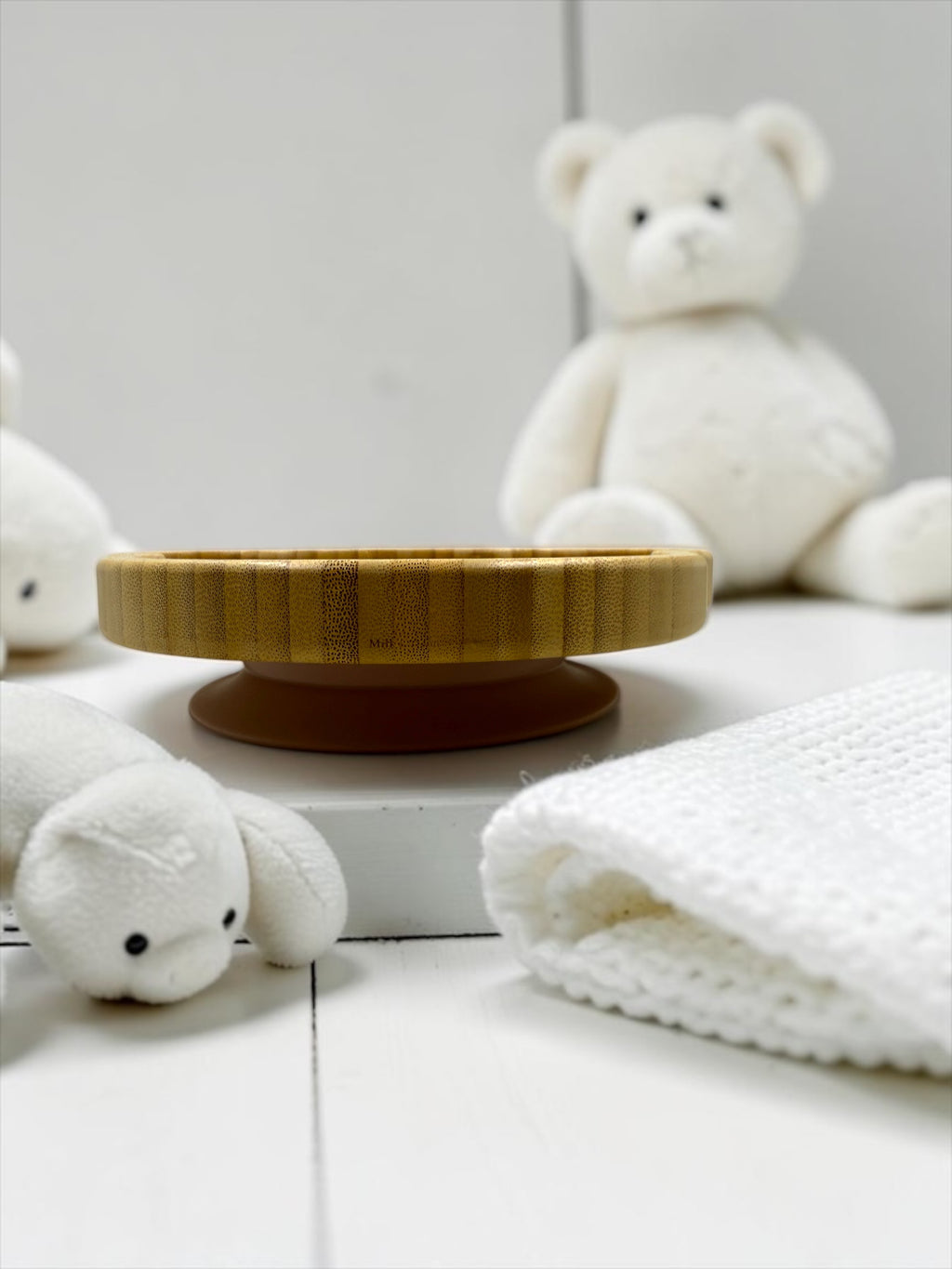 Bamboo Teddy Bear Feeding Plate