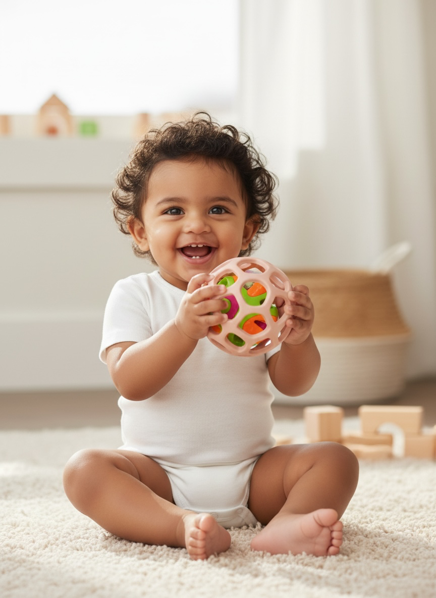 Silicone Baby Teether Toy - Sky Blue