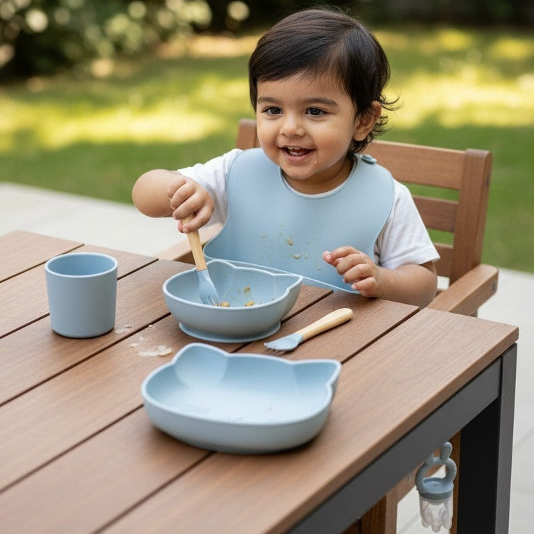 8-Piece Baby Feeding Essentials Set - Beige