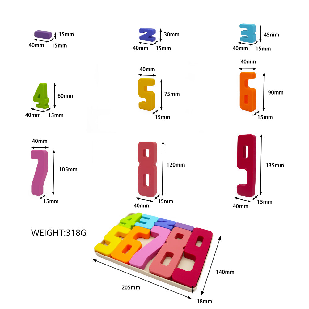 Montessori Number Learning Puzzle Set