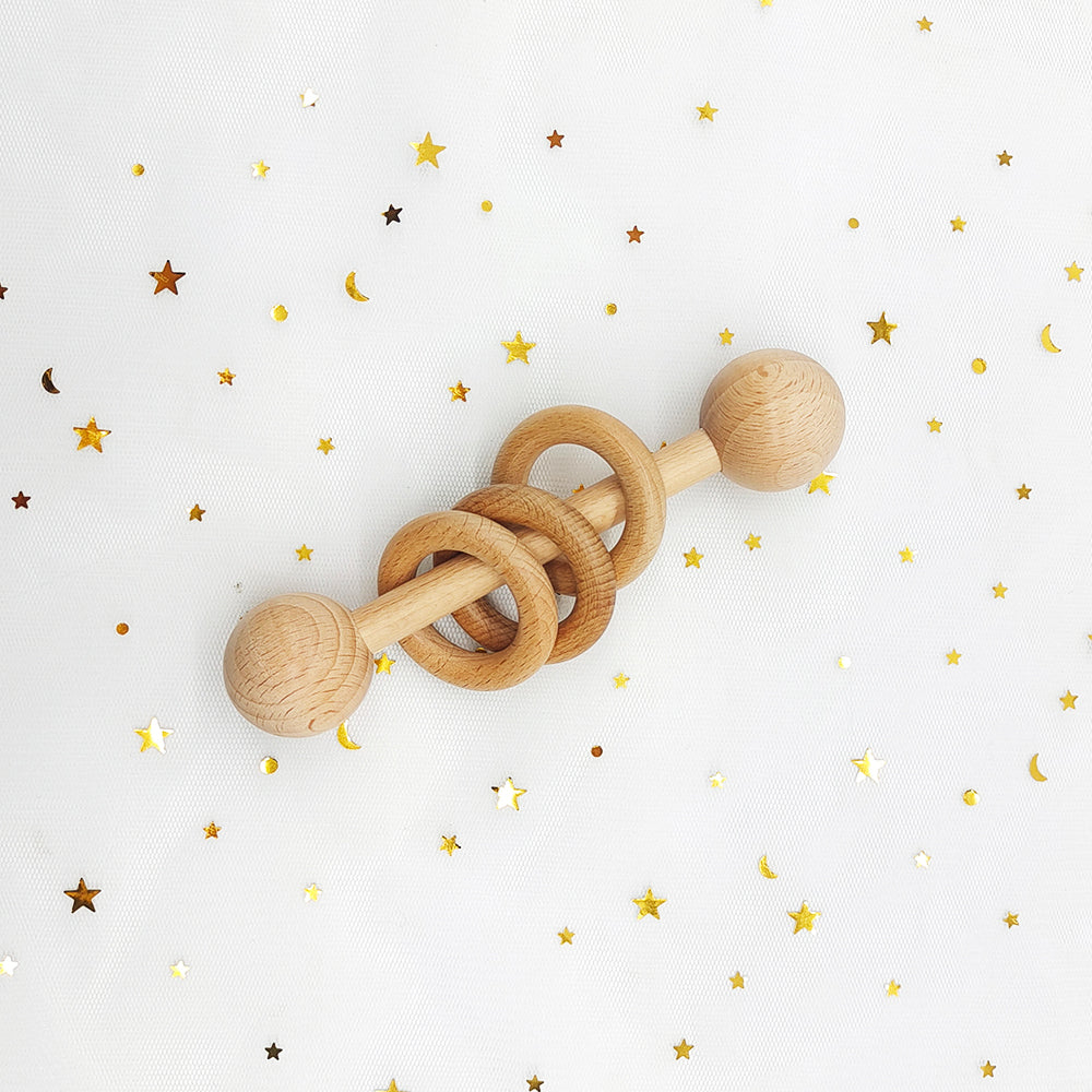 Wooden Baby Rattle Toy