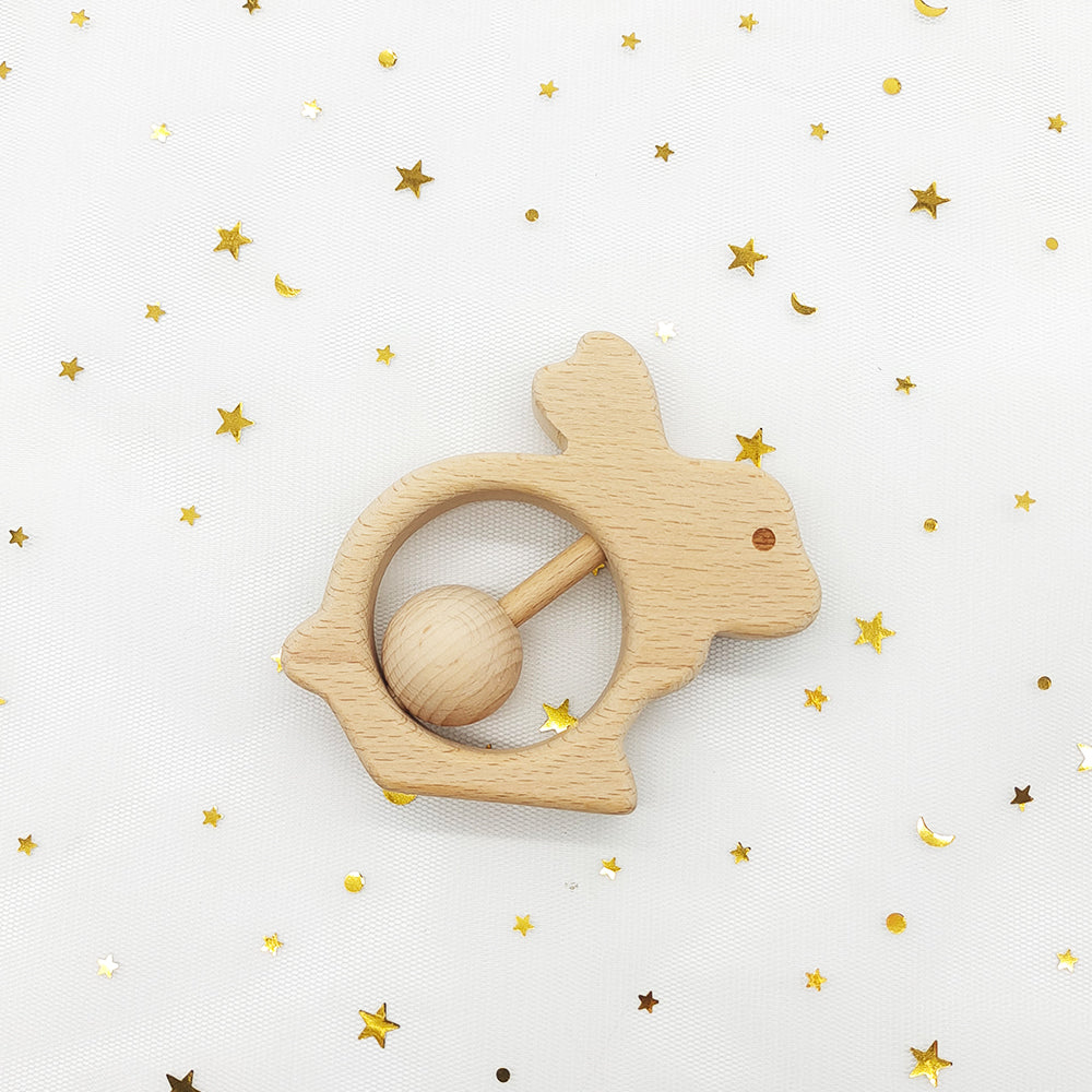 Wooden Rabbit Push Toy