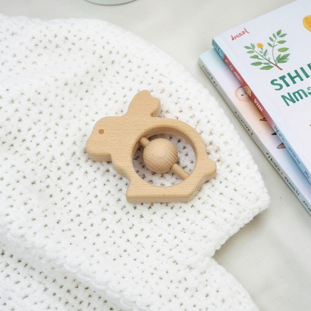 Wooden Rabbit Push Toy