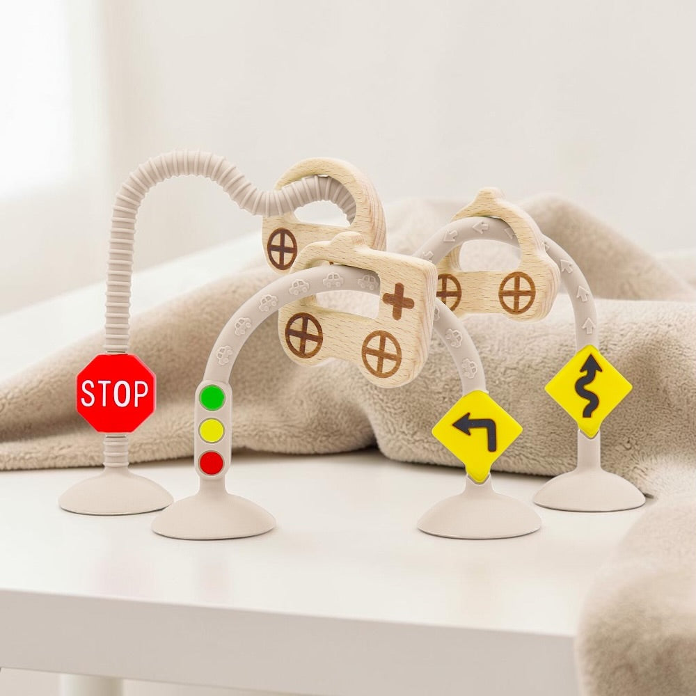 Wooden Traffic High Chair Game