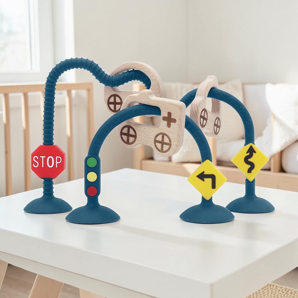 Wooden Traffic High Chair Game
