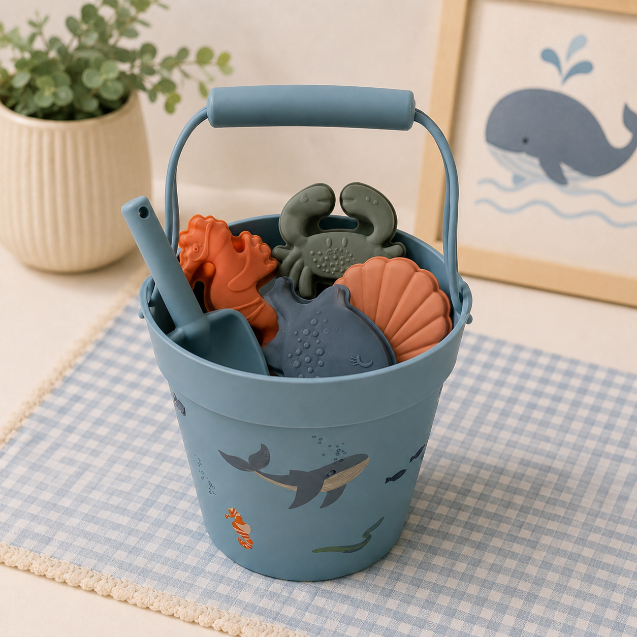Silicone Beach Play Toy Set - Sea World