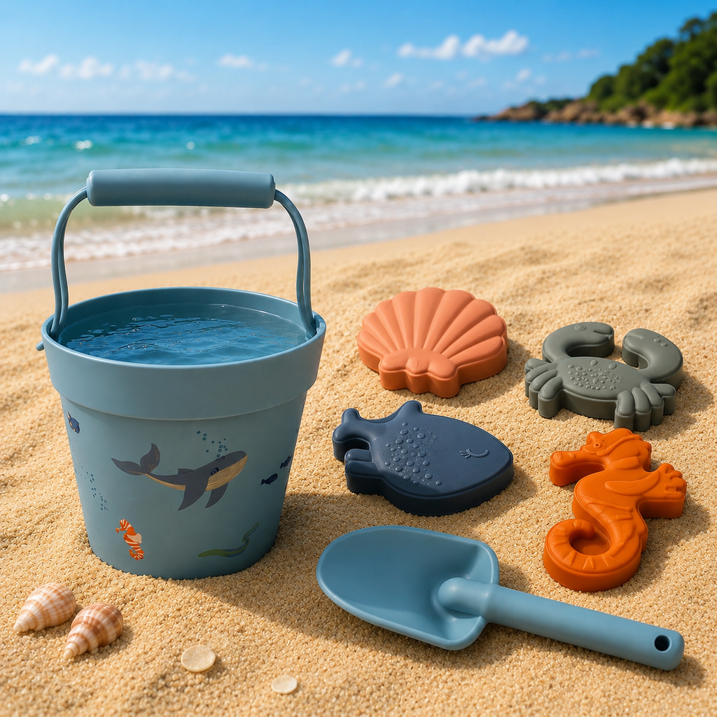 Silicone Beach Play Toy Set - Sea World