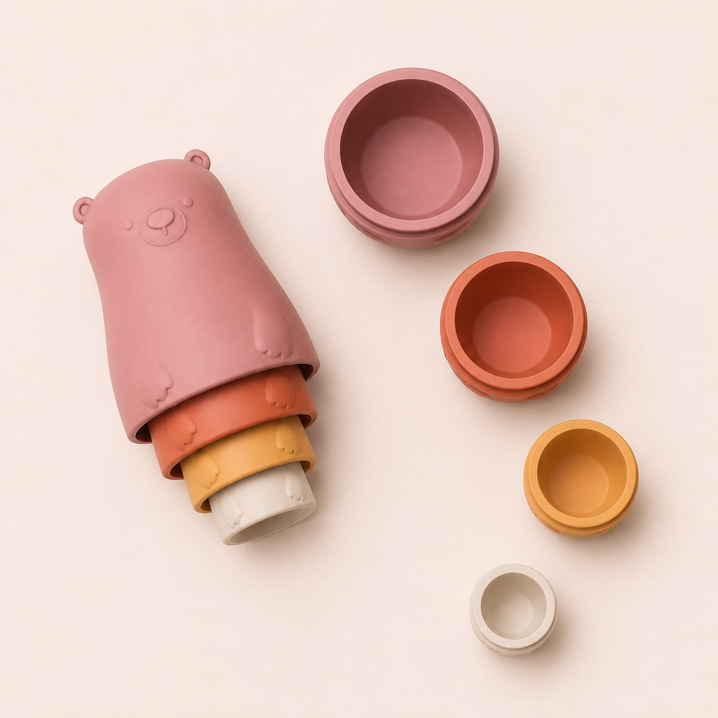 Russian Nesting Dolls Play Set - Pink Bear